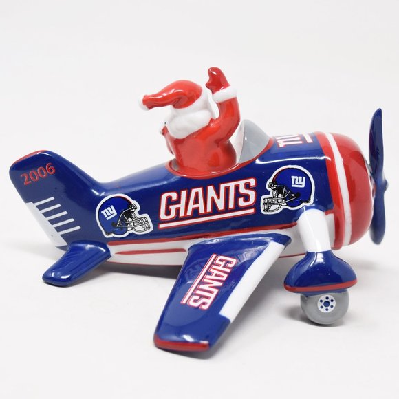 2006 Danbury Mint NY Giants Victory Plane Santa Claus New York NFL Ornament NFC - Picture 5 of 16